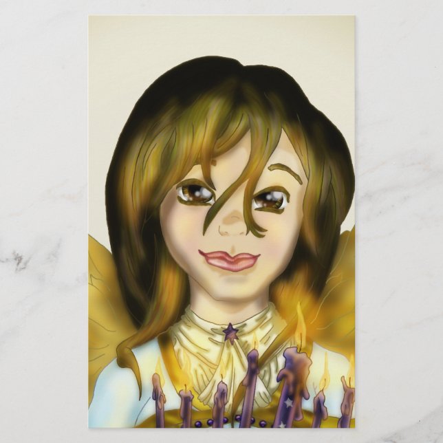 Chanukah Angel Stationery (Front)