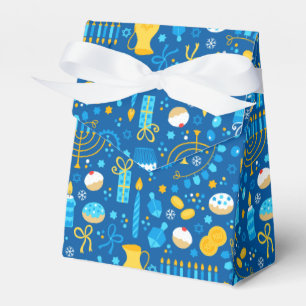 Chanukah Celebrating Gelt Jewish Stars Snowflakes Favor Box
