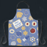 Chanukah cookie party apron<br><div class="desc">I love the holidays,  and I love a good holiday pattern to get us into the holiday spirit! This whimsical cookie party inspired design is sure to bring joy to your holiday table.</div>