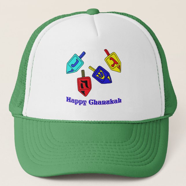 Chanukah Dreidels Trucker Hat (Front)