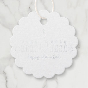 Chanukah Foil Favour Tags