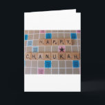 Chanukah Game Holiday Card<br><div class="desc">(multiple products selected)the words Happy chanukah are spelled out in game letters against a game board.</div>