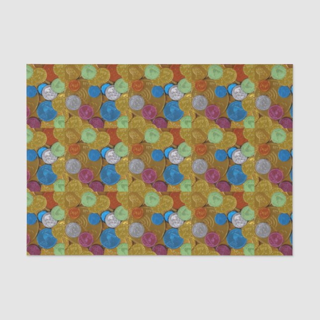 Chanukah Gelt Tissue Paper (Front)