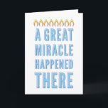 Chanukah greeting card<br><div class="desc">A gorgeous,  simple,  retro-modern Chanukah card for any recipient with customizable text on the inside.</div>
