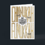 "Chanukah is so much Funukkah" Greeting Card<br><div class="desc">"Here's to a "Chanukah is so much Funukkah" Greeting Card with Envelope. To personalize this card simply delete text inside and add your own words. Choose your favourite font style, colour, size, and wording. The text, "is so much" on the front of this card can also be replaced! Have fun!...</div>