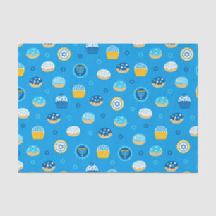 Chanukah Jewish Star Cupcakes Blue Tissue Paper