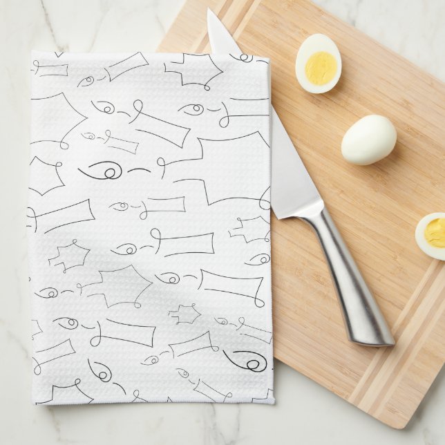 Chanukah Kitchen Towel (Quarter Fold)