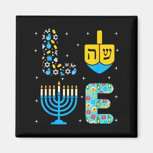 Chanukah Menorah Dreidel Icons Hanukkah Love Celeb Magnet