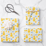 Chanukah Menorahs Gelt Pitcher Oil White Gold Blue Wrapping Paper Sheet<br><div class="desc">Sometimes you just have a few items to wrap for Chanukah, and you don't want to buy a huge roll of Chanukah wrapping paper that will linger in your closet for years. This selection of three Chanukah wrapping paper sheets is perfect for wrapping a few gifts. Three separate sheets of...</div>
