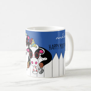 Chanukah Mug 11 oz. "Bonne Année Moo"