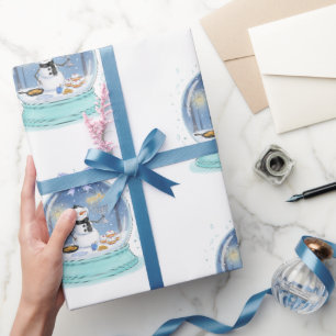 Chanukah Snow Globe Wrapping Paper