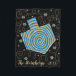 Chanukah Spin Fleece Blanket/Small<br><div class="desc">Personalize "Hanukkah Spin" Fleece Blanket/Small Personalize by changing out the text. Use your favourite font style, colour, and size. Background colour can be changed out. Design can also be added to blanket sizes, medium and large. Size: Fleece Blanket, 30"x40" It’s hard to cuddle by yourself. But with these fully customizable...</div>