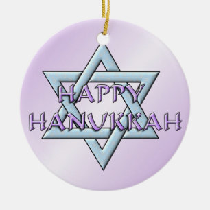 Chanukah Star of David Ceramic Ornament