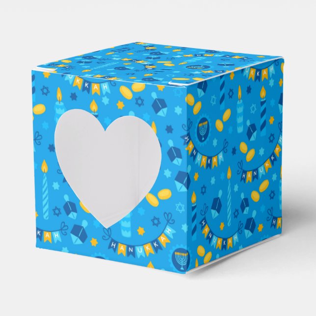 Chanukah Streamers Hanukkah Dreidels Banners Favor Box (Front Side)