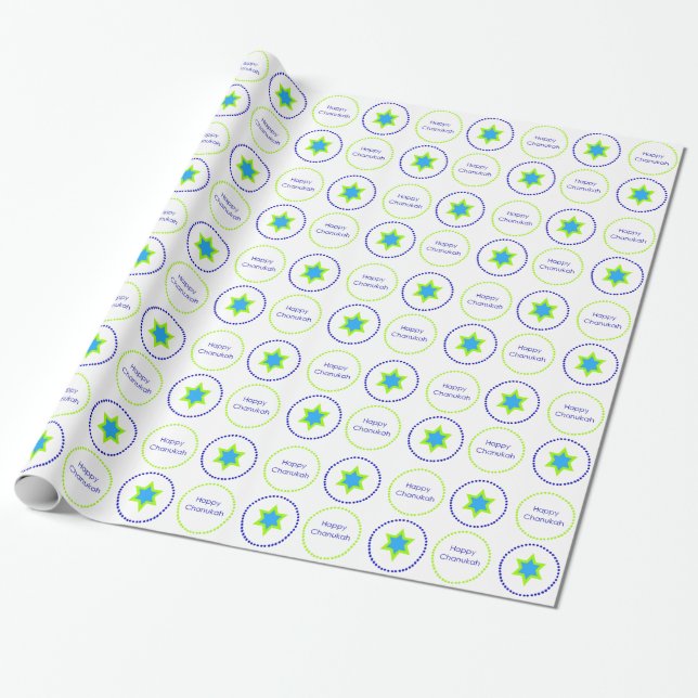 Chanukah Wrapping Paper (Unrolled)