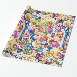 Chanukah Wrapping Paper, 30" x 6' Paper