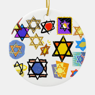 CHANUKKA ORNAMENTS - JEWISH STARS - MOGEN DAVID