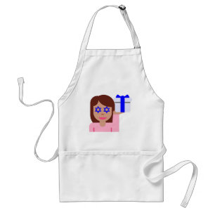chanukkah hair flip emoji standard apron