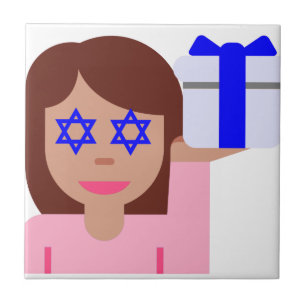 chanukkah hair flip emoji tile