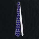 Chanukkiyah Tie<br><div class="desc">A Chanukkah menorah,  or chanukkiyah,  on a dark background.</div>