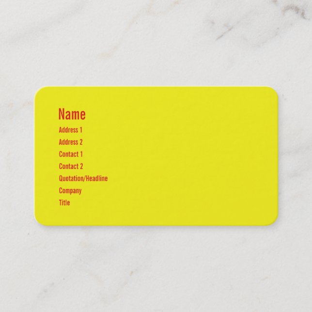 Chào / Hello ~ Vietnam / Vietnamese / Tiếng Việt Business Card (Front)