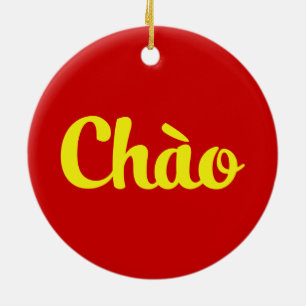 Chào / Hello ~ Vietnam / Vietnamese / Tiếng Việt Ceramic Ornament