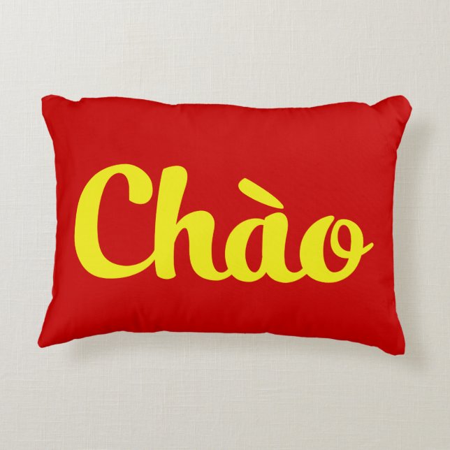 Chào / Hello ~ Vietnam / Vietnamese / Tiếng Việt Decorative Pillow (Back)