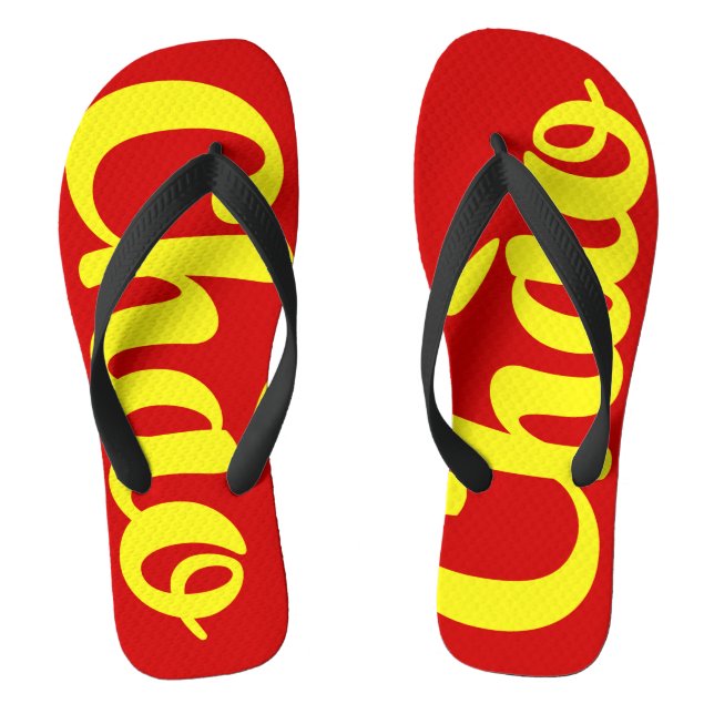 Chào / Hello ~ Vietnam / Vietnamese / Tiếng Việt Flip Flops (Footbed)