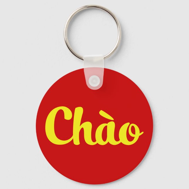 Chào / Hello ~ Vietnam / Vietnamese / Tiếng Việt Keychain (Front)