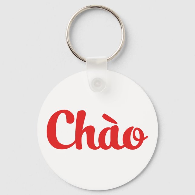 Chào / Hello ~ Vietnam / Vietnamese / Tiếng Việt Keychain (Front)