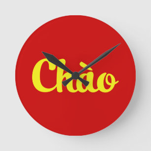 Chào / Hello ~ Vietnam / Vietnamese / Tiếng Việt Round Clock