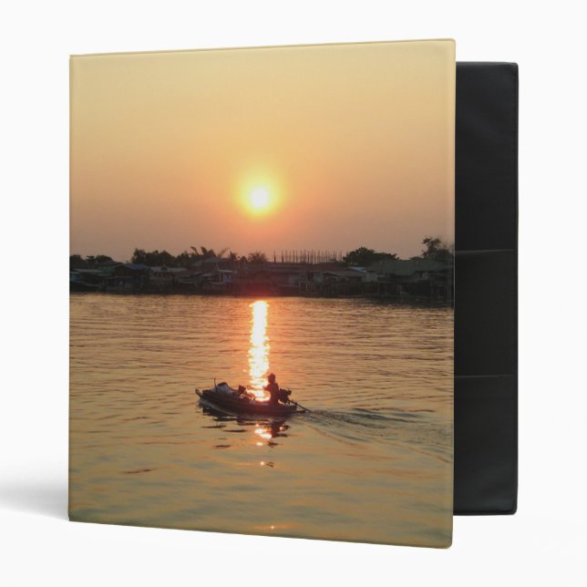 Chao Phraya River Sunset ... Ayutthaya, Thailand Binder (Front/Inside)