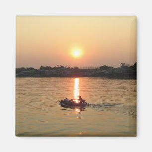 Chao Phraya River Sunset ... Ayutthaya, Thailand Magnet