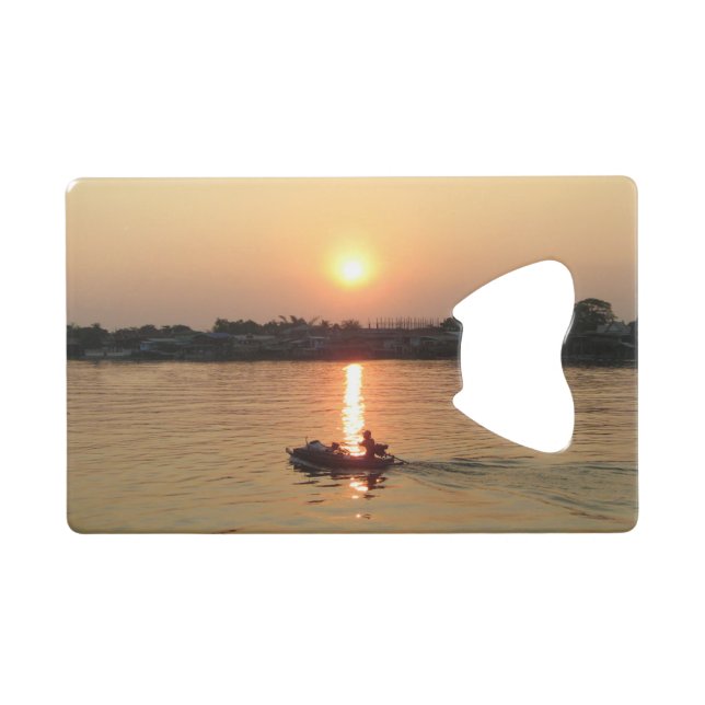 Chao Phraya River Sunset ... Ayutthaya, Thailand Wallet Bottle Opener (Front (Horizontal))