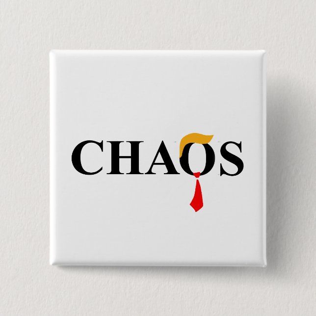Chaos 2 Inch Square Button (Front)