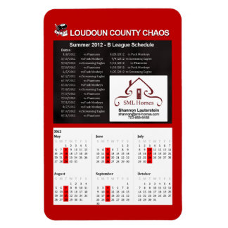 Chaos Adulte - Été 2012 B Ligue Magnet horaire