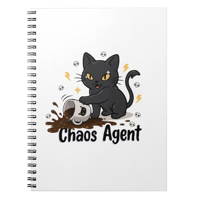  Chaos Agent Black Cat Notebook (Front)
