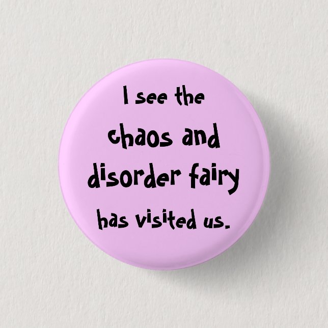 Chaos and disorder fairy 1 inch round button (Front)