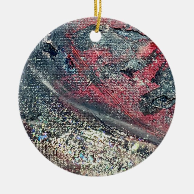 Chaos and love ceramic ornament (Front)