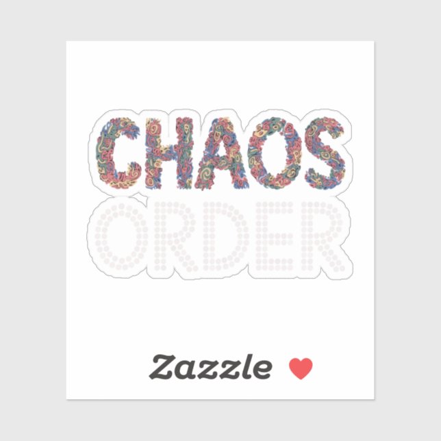 Chaos and Order | Modern Artistic Duality Graphic  (Sheet)