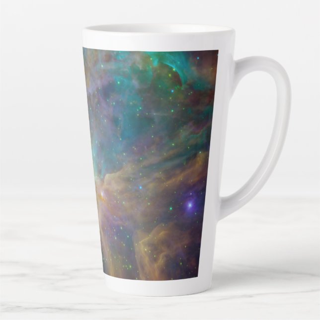 Chaos at Heart of Orion Spitzer Hubble Composite Latte Mug (Right)