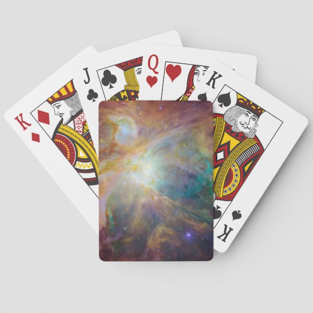 Chaos at Heart of Orion Spitzer Hubble Composite Playing Cards (Back)
