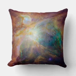 Chaos at Heart of Orion Spitzer Hubble Composite Throw Pillow