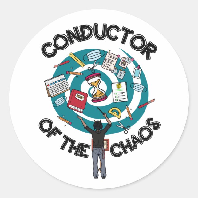 Chaos Conductor White Sticker (Front)