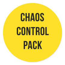 Chaos Control Pack™ - Sticker rond gras pour le qu
