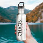 Chaos Coordinator 710 Ml Water Bottle<br><div class="desc">Stay organized in style with our Chaos Coordinator Stainless Steel Water Bottle,  featuring bold black typography and cute pink hearts. This modern and elegant keepsake is the perfect thank-you gift for event planners,  wedding coordinators,  or moms who handle chaos effortlessly while keeping things chic!</div>