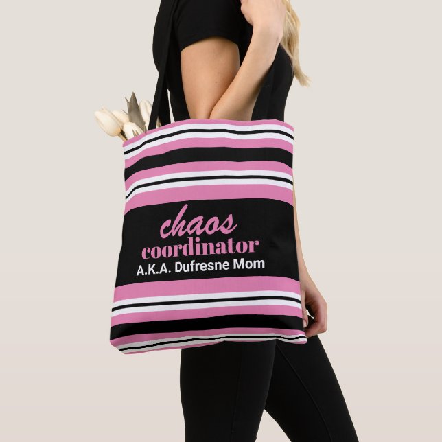 Chaos Coordinator A.K.A. Mom Personalized Tote Bag (Close Up)