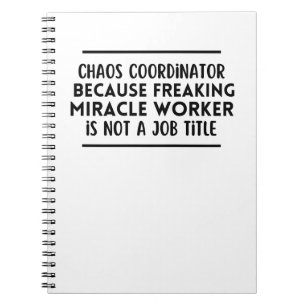 Chaos coordinator because freaking miracle worker notebook