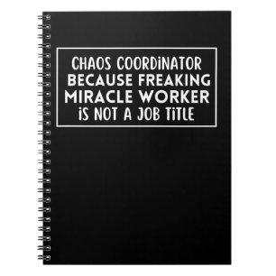 Chaos coordinator because freaking miracle worker notebook