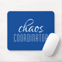 Chaos Coordinator Blue Typographic Text